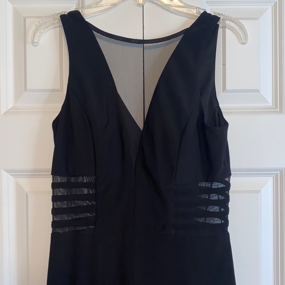 Sexy Mesh Cutout and Deep V Bodycon Dress